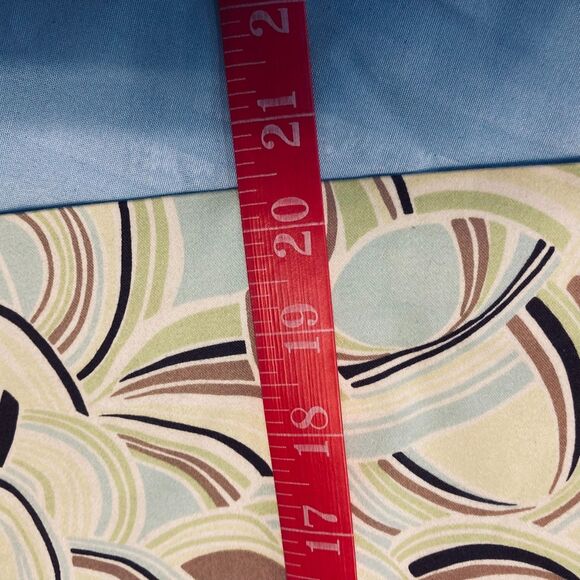 Talbots Skirt Cotton Stretch Geometric Print Pencil Y2K Light Yellow Sz 12 Flaw - Picture 6 of 12